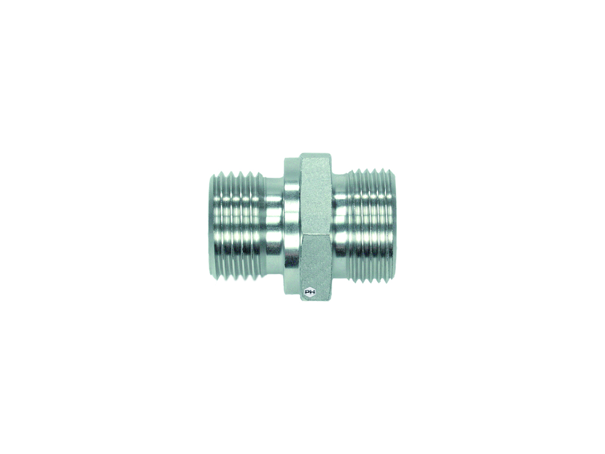 Male stud coupling to metric parallel - body only