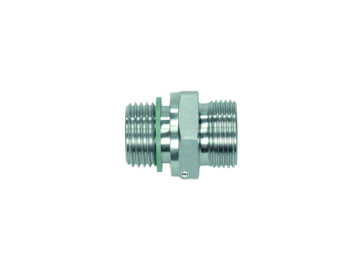 Male stud coupling to metric parallel – captive seal body only